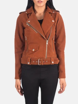 Siyaraman Alison Women’s Leather Biker Jacket – Premium Quality